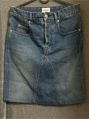 Isabel Marant Etoile Blue Denim Skirt-Style
